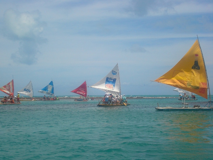 Jangadas na praia de Porto de Galinhas