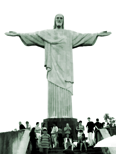 Est�tua do Cristo Redentor, no alto do Corcovado