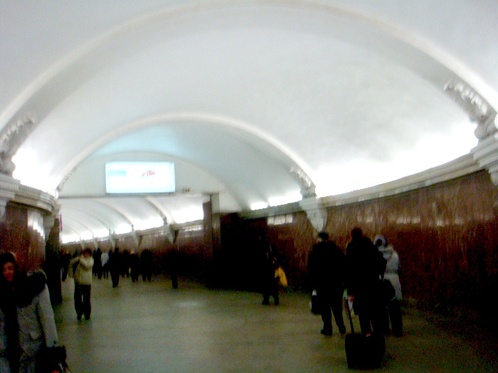 Trecho de uma estação do metrô de Moscou