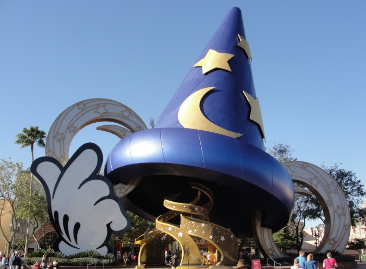 Chapéu do Mickey em Fantasia, símbolo do Hollywood Studios Disney