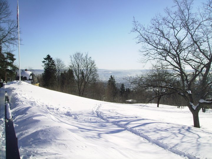 Foto da Holmenkollen, montanha onde está National Ski Arena