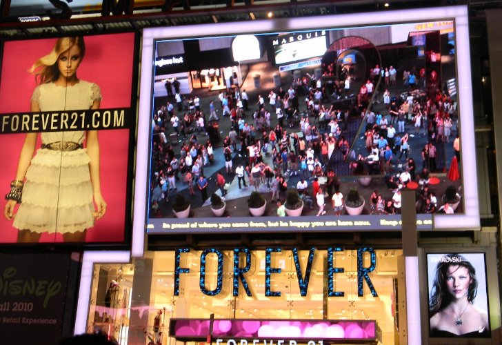 Telão da Forever 21 na Times Square
